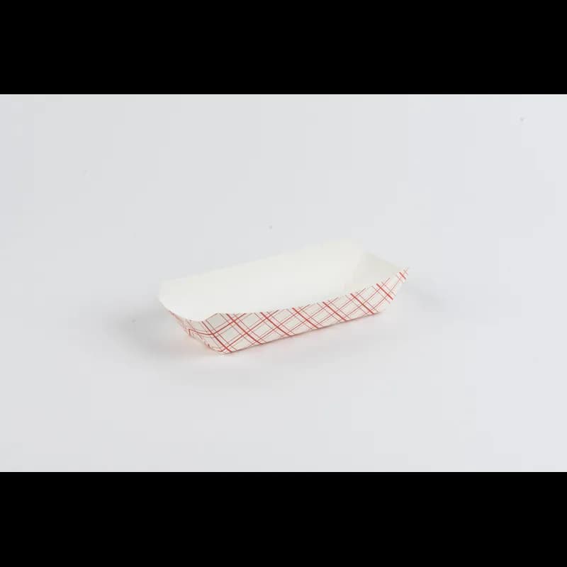 Hot Dog Food Tray 7X3.25X1.5 IN Paper White Red Rectangle 1000/Case