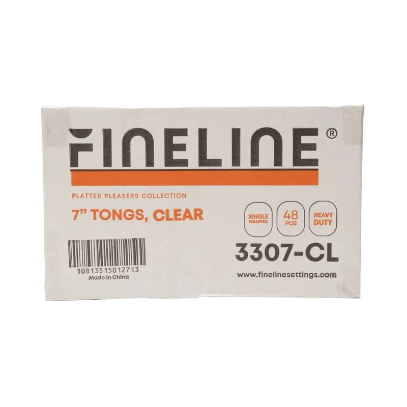 Tongs 7 IN PS Clear 48/Case