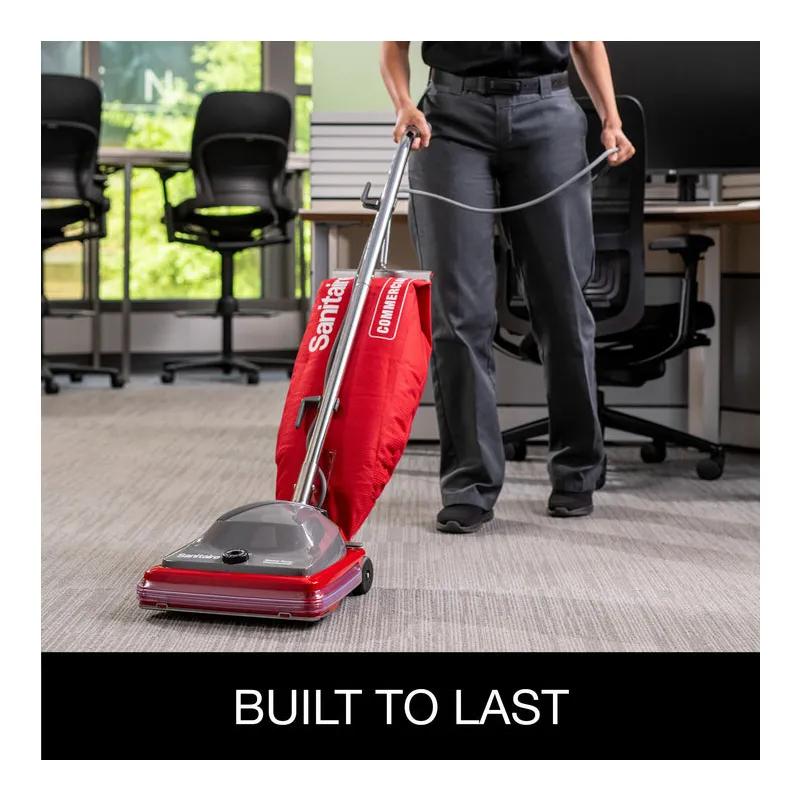 Sanitaire® TRADITION® Commercial Use Upright Vacuum Shake Out Bag 18 QT 12IN Red Plastic 7 amp With 50FT Cord 1/Each