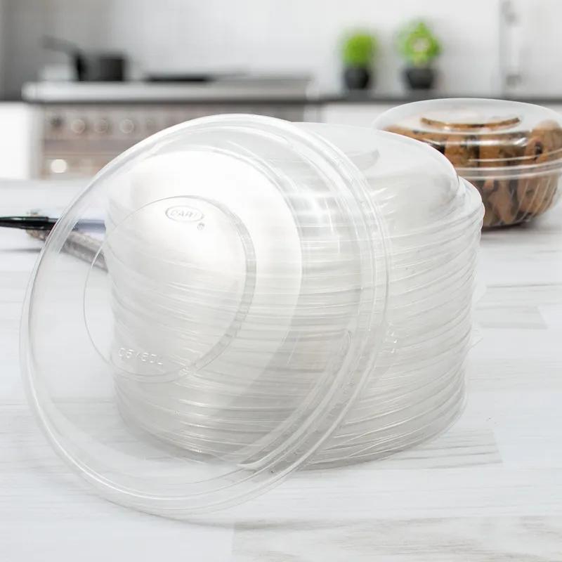 Dart® PresentaBowls® Lid 7.3X1.1 IN 1 Compartment OPS Clear For 64 OZ Cold Bowl 63 Count/Pack 4 Packs/Case