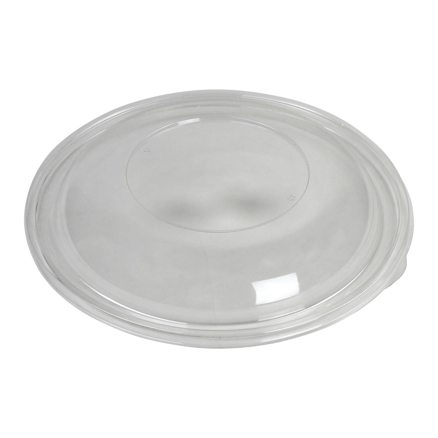 Lid Dome 12.25X1.5 IN 1 Compartment PET Clear Round For 96-160 OZ Bowl Unhinged 50/Case