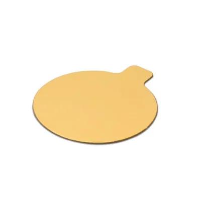 Cake Board 3.25 IN Paperboard Gold Round With Tab 500/Case