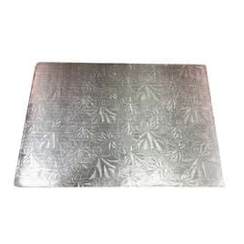 Cake Board 1/2 Size 13.75X17.75X0.25 IN SUS Paperboard Silver Rectangle 50/Case