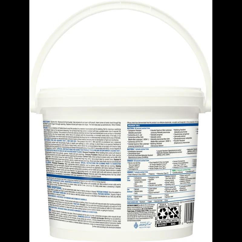 Clorox Healthcare® Hydrogen Peroxide Unscented One-Step Disinfectant Multi Surface Wipe 185 Count/Pack 2 Packs/Case
