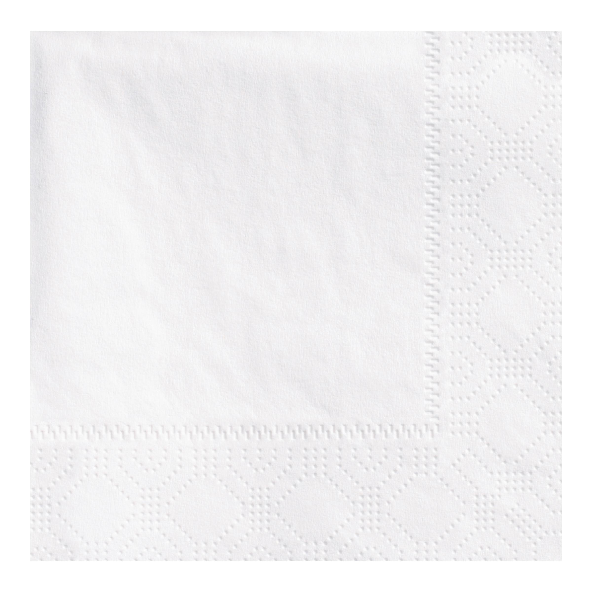 Beverage Napkins 10X10 IN White Regal Paper 2PLY 1/4 Fold Embossed 3000/Case