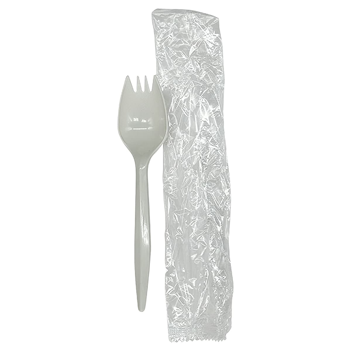 Victoria Bay Spork 6.25 IN PP White Medium Weight Individually Wrapped 1000/Case