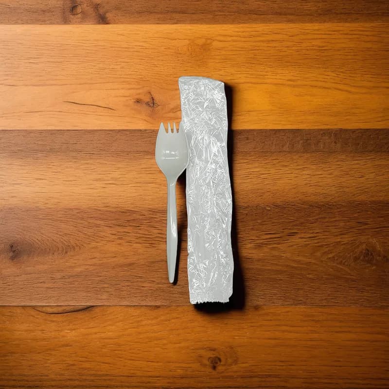 Victoria Bay Spork 6.25 IN PP White Medium Weight Individually Wrapped 1000/Case