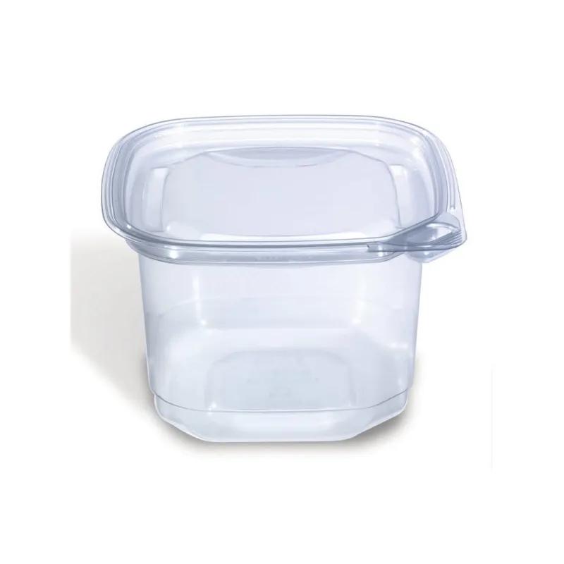 Deli Container Base 16 OZ Plastic Clear Square Tamper-Evident Tamper-Resistant 400/Case