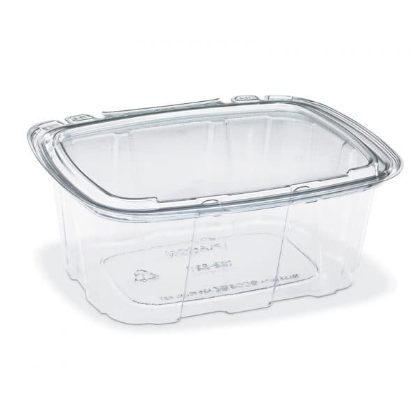 Crystal Seal® Deli Container Base 8 OZ PET Clear Tamper-Evident Tamper-Resistant 210/Case