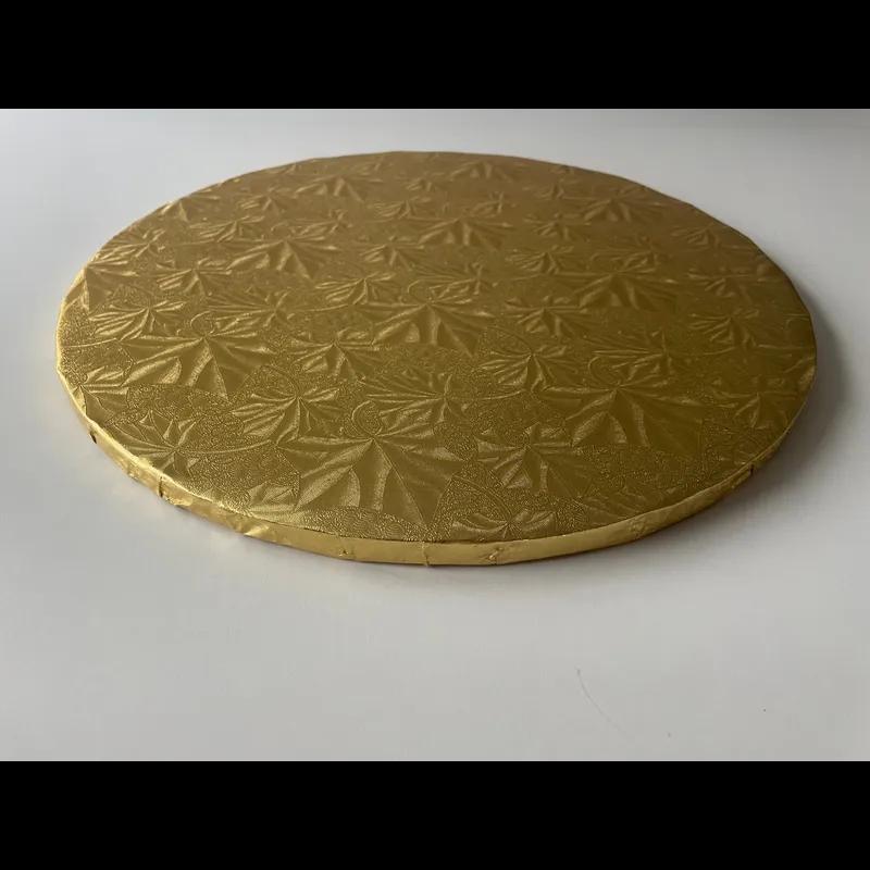 Cake Drum 20X0.5 IN Paperboard Gold Round 12/Case