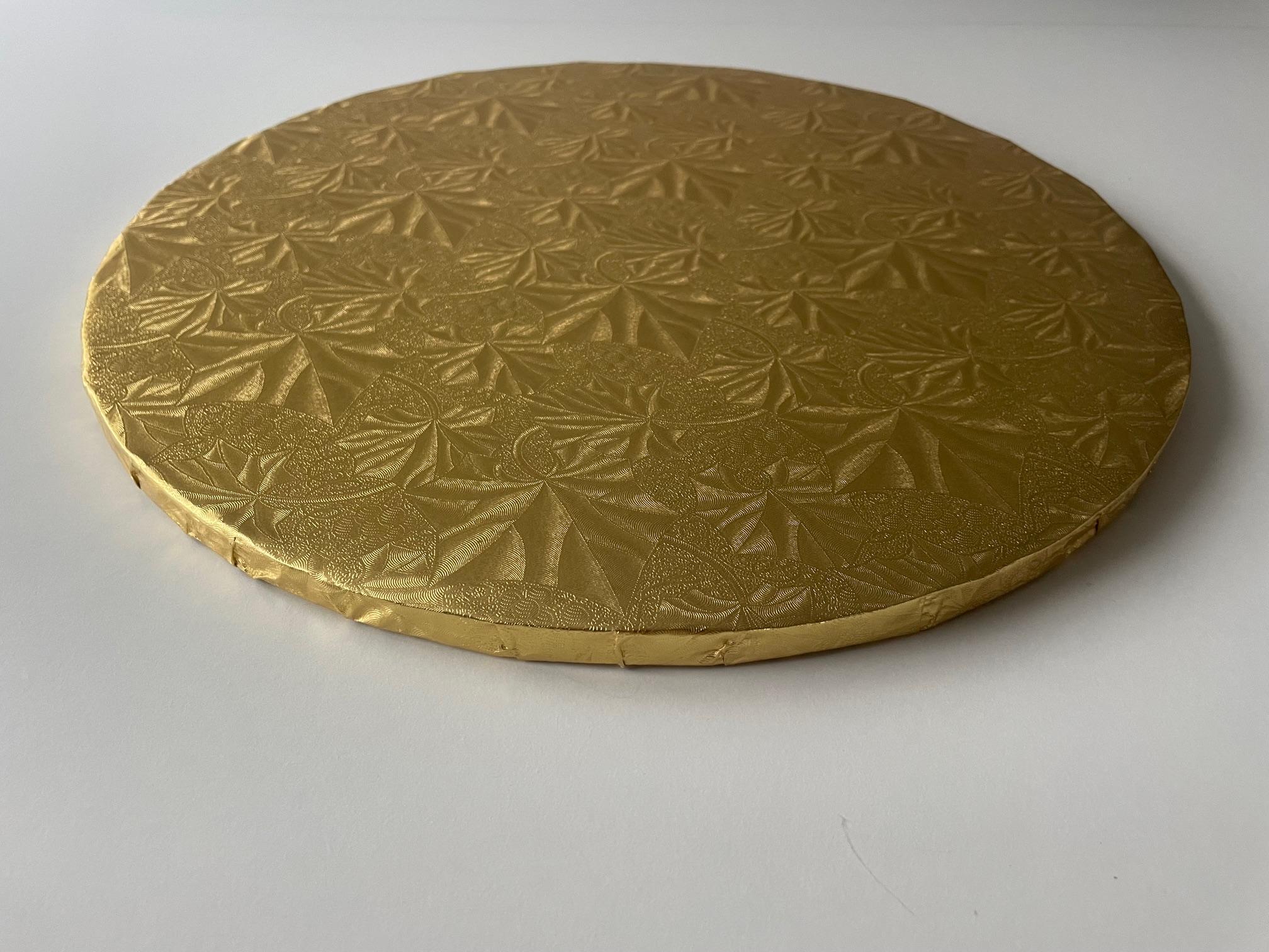 Cake Drum 20X0.5 IN Paperboard Gold Round 12/Case