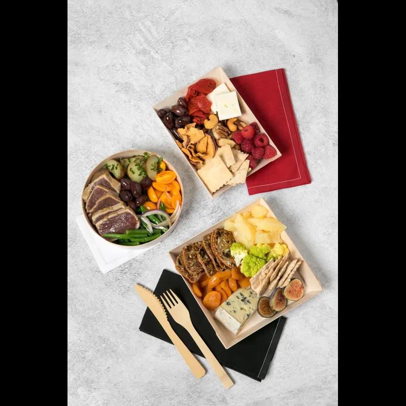 Samurai Serving Tray 6.6X6.6X1.4 IN Wood Natural Square 100 Count/Case