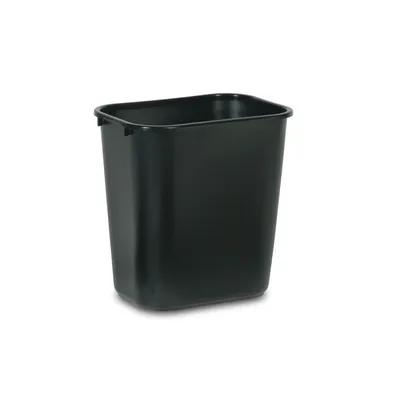 1-Stream Trash Can 14.375X10.25X15 IN 7 GAL 28 QT Black Rectangle Plastic Deskside 1/Each