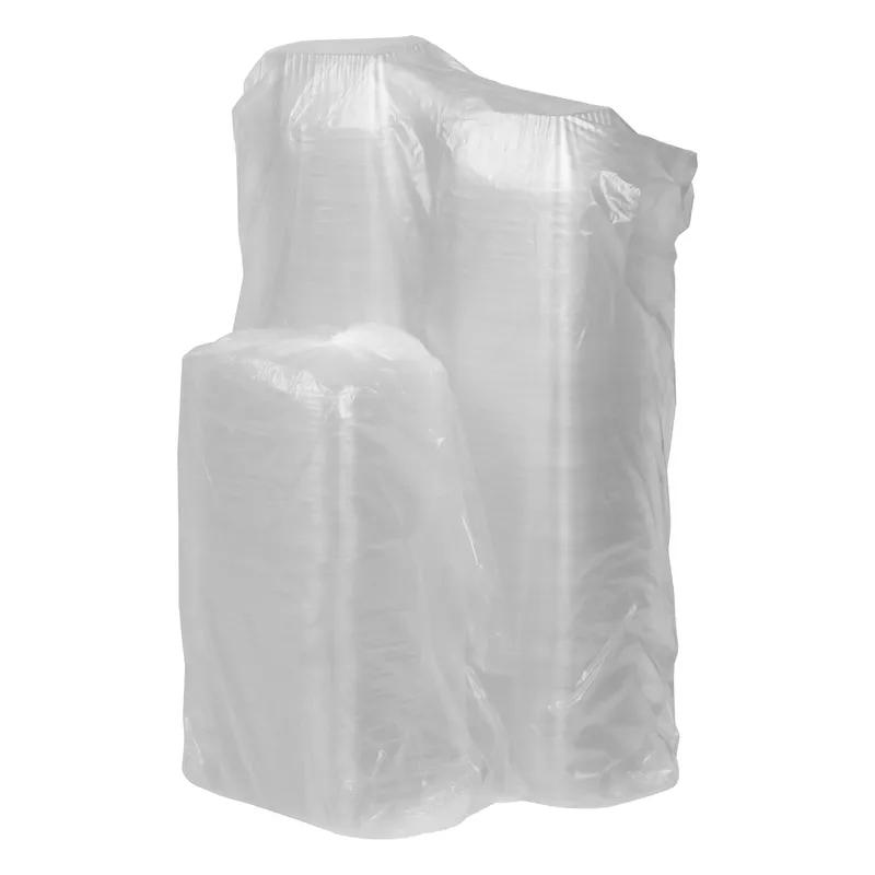 Deli Container Base & Lid Combo With Flat Lid 12 OZ OPS Clear Rectangle 250/Case