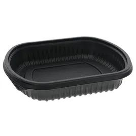 Take-Out Container Base 8.125X6.5X1.5 IN MFPP Black Rectangle Microwave Safe Soak-Proof 250/Case