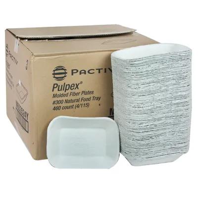 SAV A DAY Take-Out Container Base 9.1X6.9X1.75 IN Molded Fiber Natural Boat 460/Case