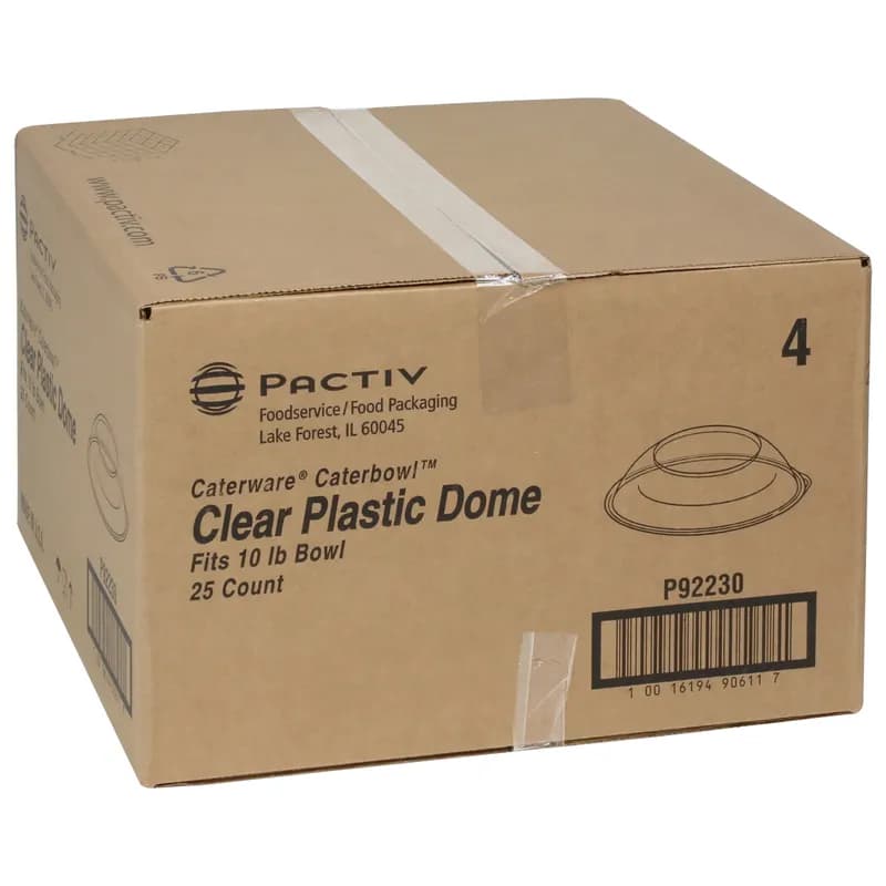 Lid Dome 14.8X14.8X2.4 IN OPS Clear Round For 160 OZ Bowl 25/Case