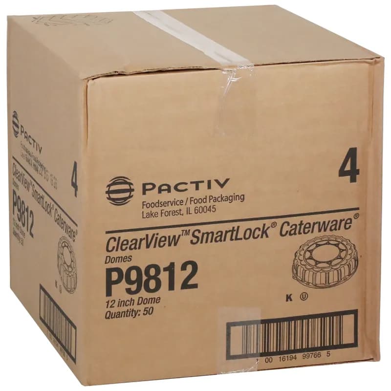 Caterware® Lid Dome 12X3.5 IN 1 Compartment OPS Clear Round For Container 50/Case