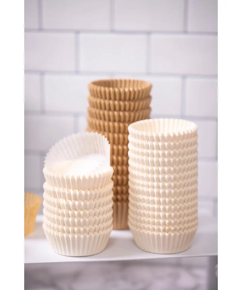 Cupcake Baking Cup 4.5X1.875 IN Paper White Fluted 10000/Case