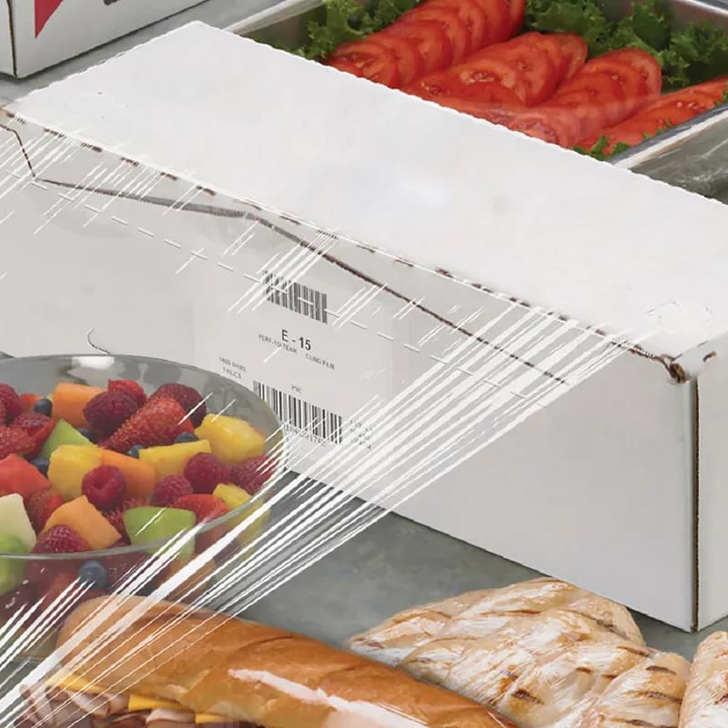 Multi-Purpose Cling Film Sheet 6X5 IN PVC Clear Perforated With Dispenser Box Freezer Safe 3000 Sheets/Roll 1 Rolls/Case