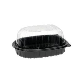 Roasted Chicken Roaster Container & Lid Combo 41.6 OZ 10X7.5X4 IN MFPP OPS Black Clear 110/Case