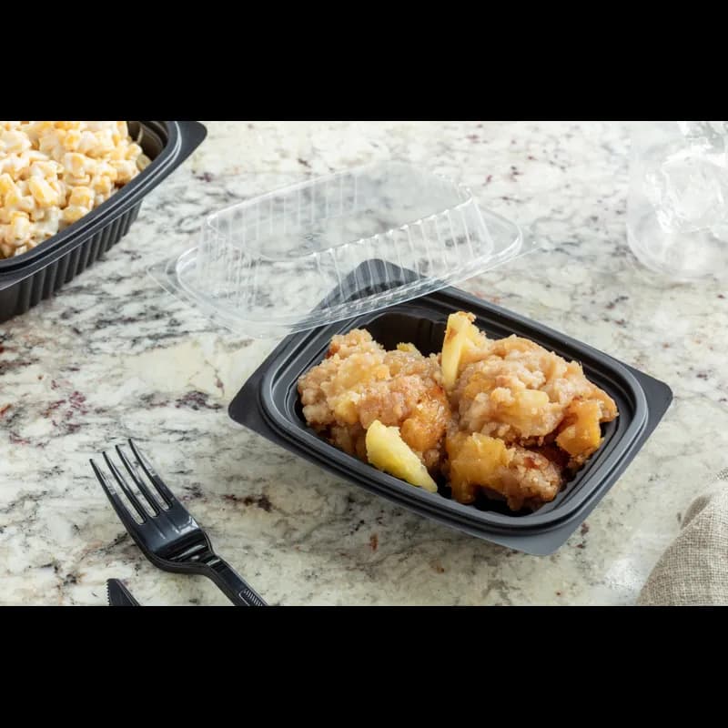 Lid Dome 5.90625X4.90625X1 IN OPS Clear Rectangle For 8-12 OZ Deli Container 252/Case
