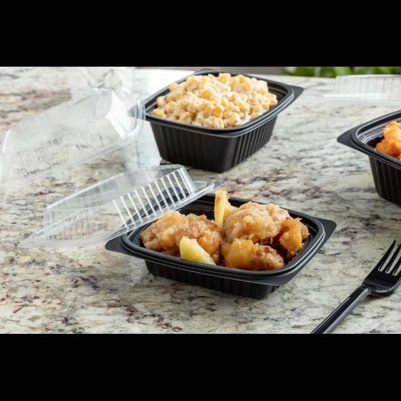 Lid Dome 5.90625X4.90625X1 IN OPS Clear Rectangle For 8-12 OZ Deli Container 252/Case