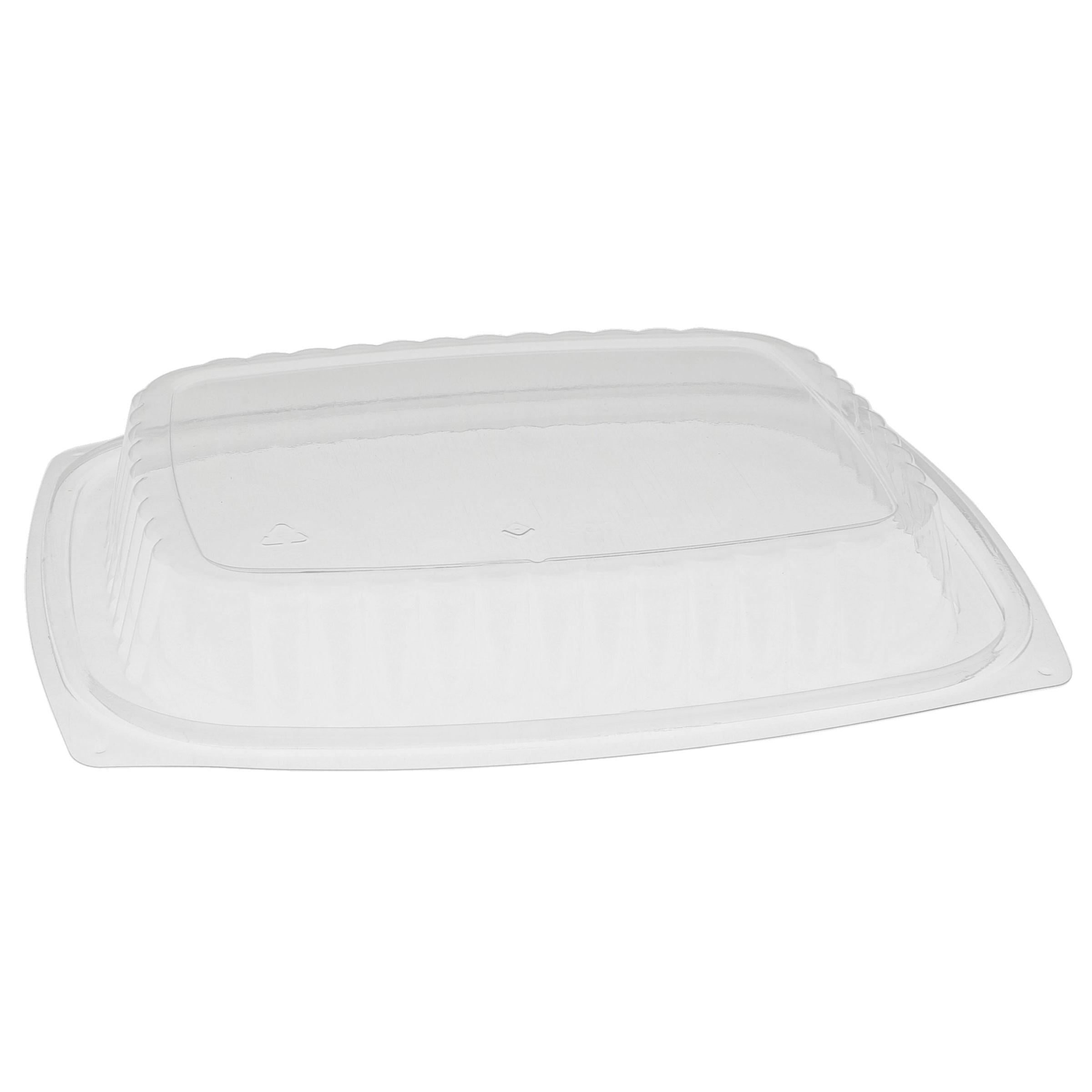 Lid Dome 7.5X6.5X1 IN 1 Compartment OPS Clear Rectangle For Deli Container 252/Case