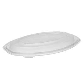 Lid Dome 7.875X5.25X0.25 IN 1 Compartment OPS Clear Oval For 12-16 OZ Container Unhinged 252/Case