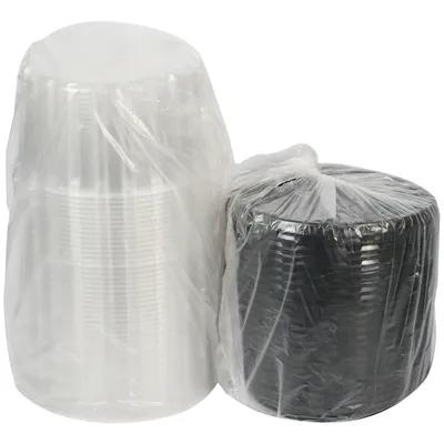 Cake Container & Lid Combo With High Dome Lid 9X4.5 IN OPS Clear Black Round Deep 100/Case