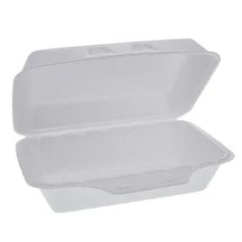 Take-Out Container Hinged With Dome Lid 9.3X6.2X3.3 IN Polystyrene Foam White Rectangle 220/Case