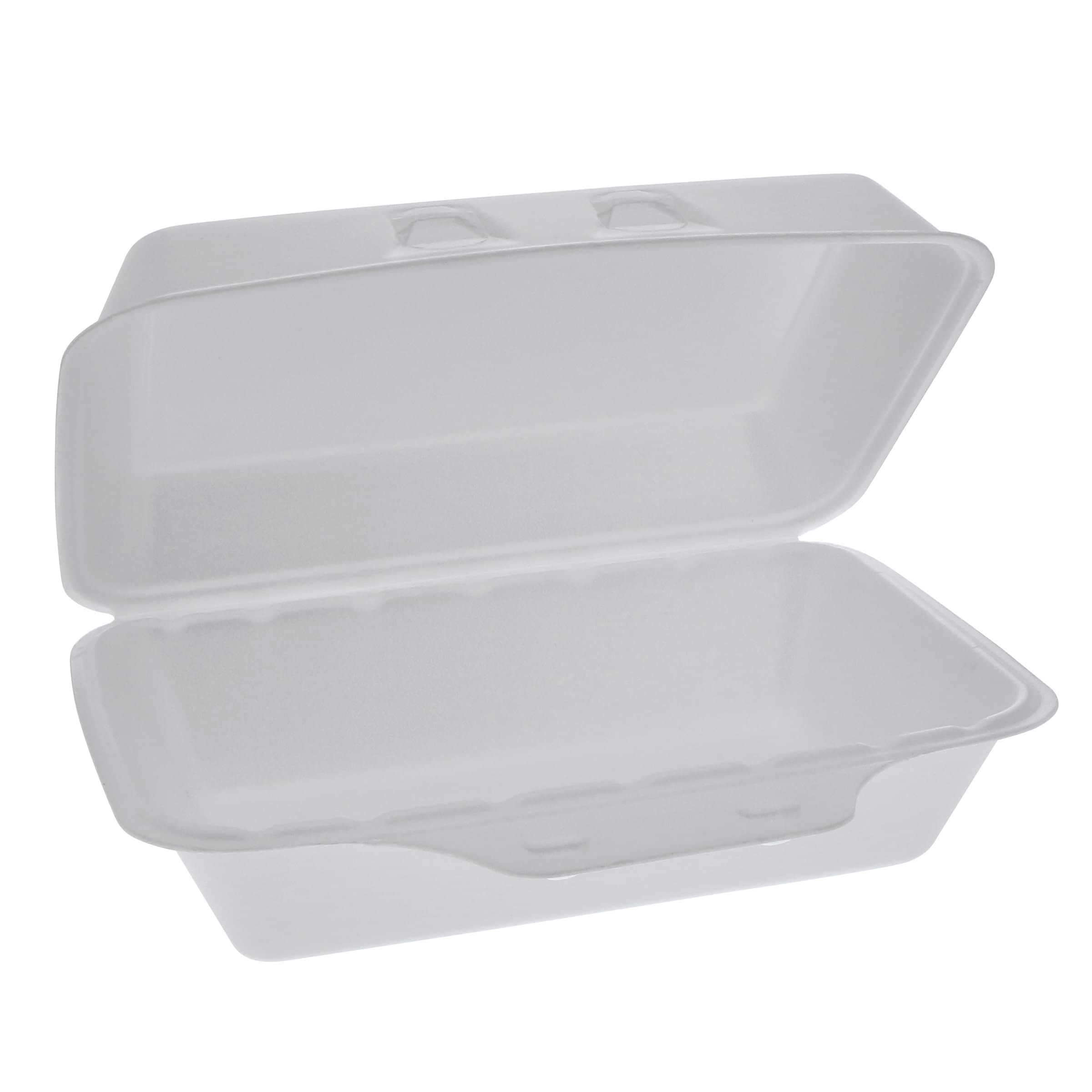 Take-Out Container Hinged With Dome Lid 9.3X6.2X3.3 IN Polystyrene Foam White Rectangle 220/Case
