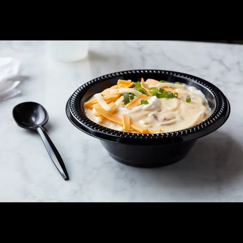 Bowl 12 OZ HIPS Black Round 1000/Case