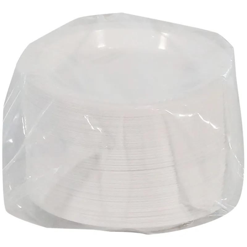 Plate 6X0.625 IN HIPS OPS White Round 1000/Case