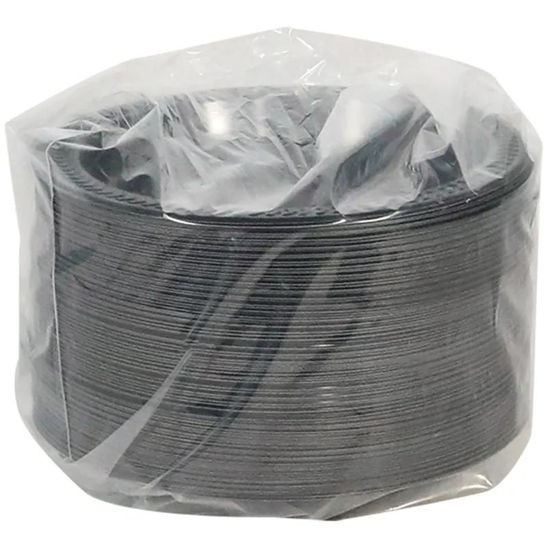 Plate 6X0.625 IN HIPS OPS Black Round 1000/Case