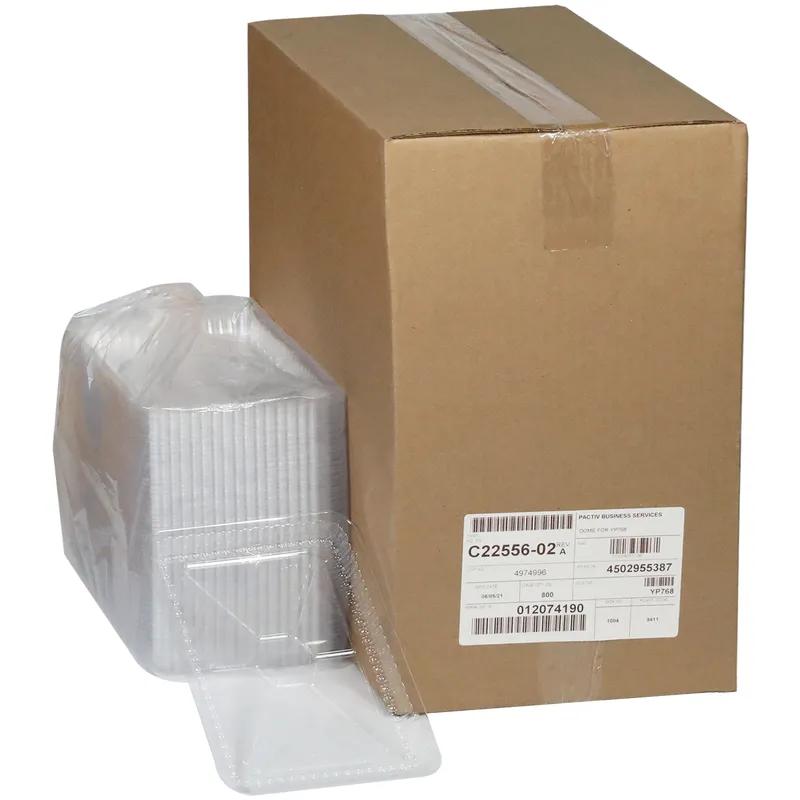 Lid Dome 8.4X6X0.7 IN 1 Compartment OPS Clear Rectangle For Container 800/Case