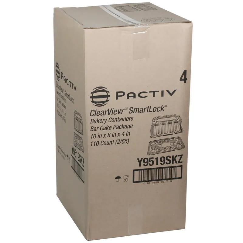 Bar Cake Container & Lid Combo With Dome Lid 11.6X6.6X4.5 IN OPS Clear Rectangle Bar Lock 110/Case