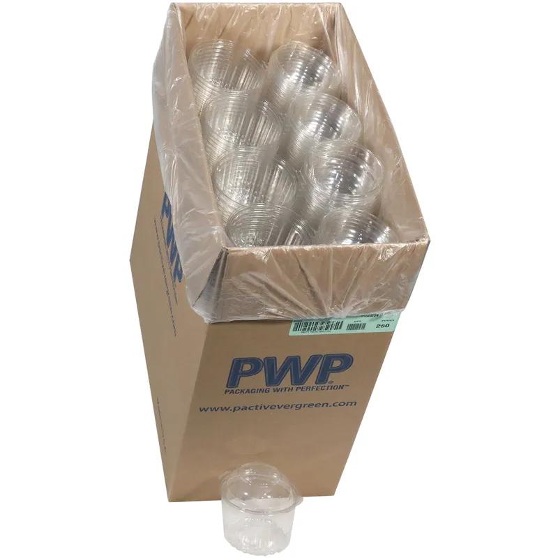 Sho-Bowl Bowl & Lid Combo With Dome Lid 16 OZ PET Clear Round Hinged 250/Case