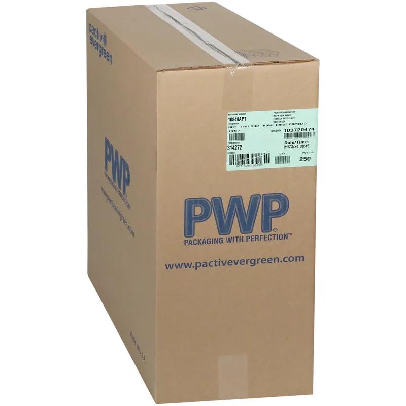 Sho-Bowl Bowl & Lid Combo With Dome Lid 16 OZ PET Clear Round Hinged 250/Case