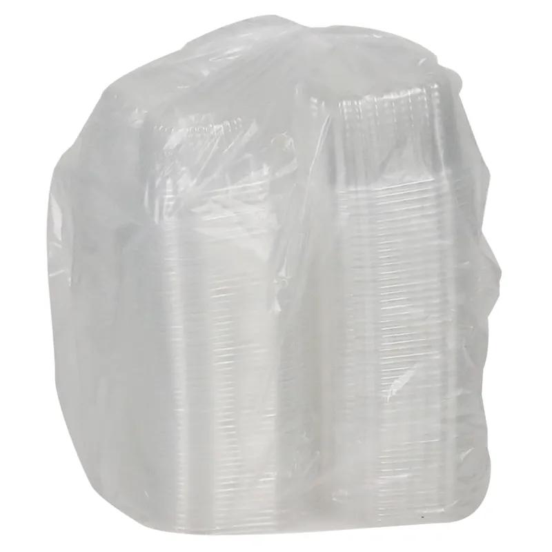 Cupcake Muffin Hinged Container With Dome Lid 6.75X4 IN 2 Compartment OPS Clear Rectangle 100/Case