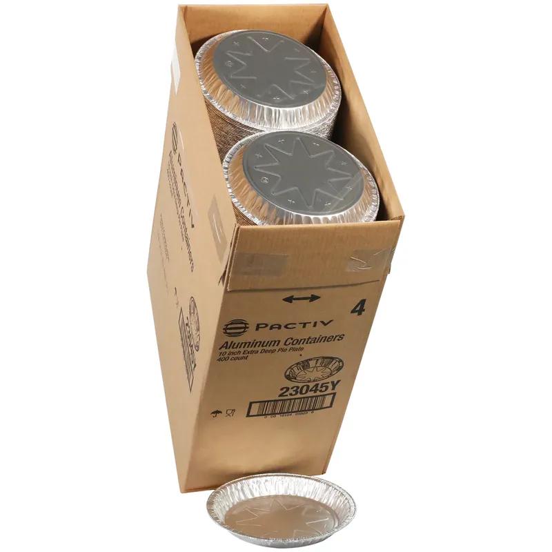 Pie Pan 32 OZ 10X1.09 IN Aluminum Silver Extra Deep 400/Case