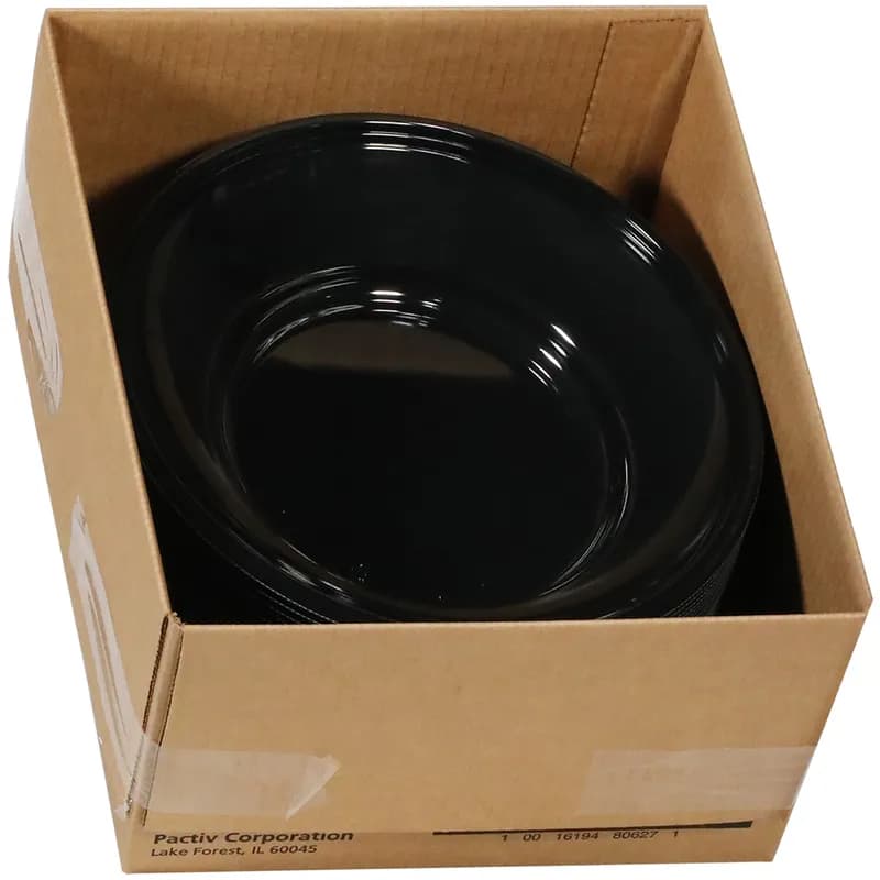 Caterware® Catering Bowl 80 OZ HIPS OPS Black Round 25/Case