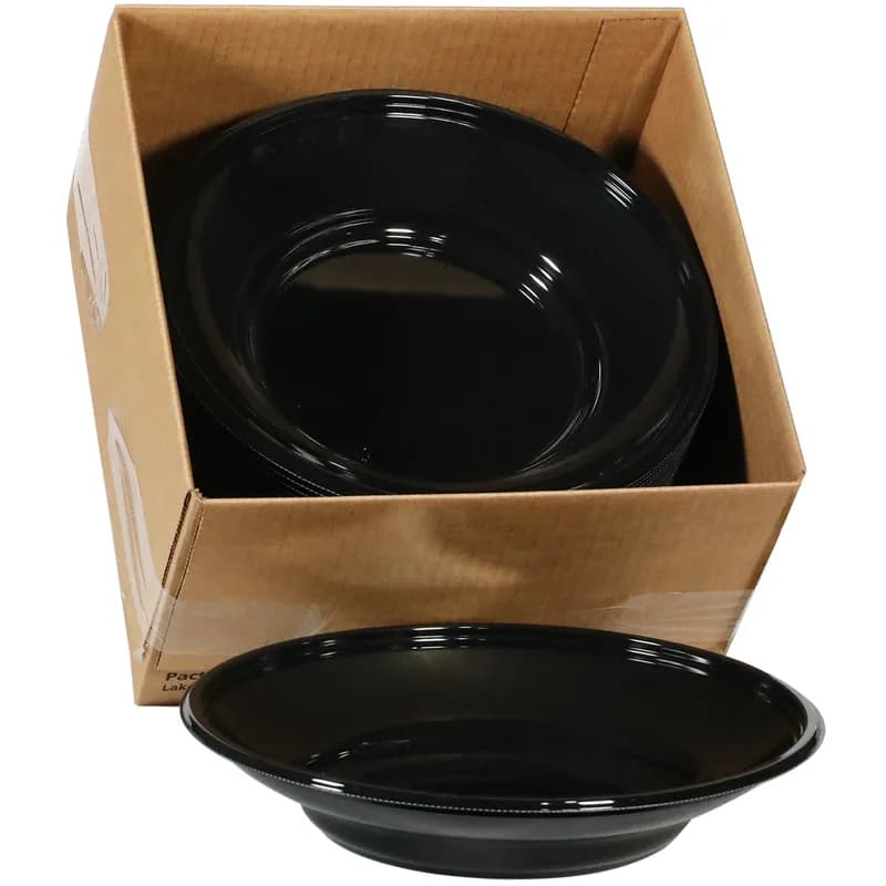 Caterware® Catering Bowl 80 OZ HIPS OPS Black Round 25/Case