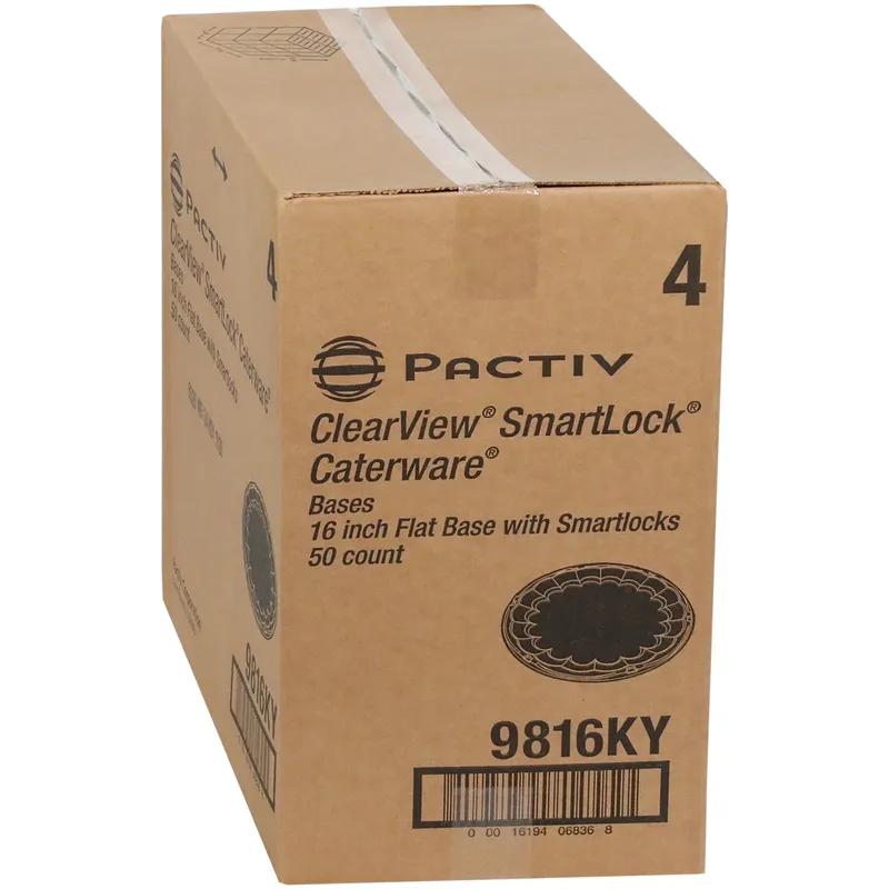 Caterware® Serving Tray 16X0.9 IN HIPS OPS Black Round 50/Case