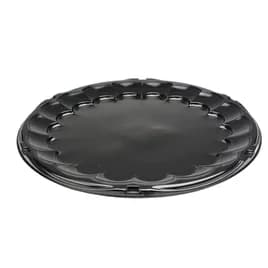 Caterware® Serving Tray 18X0.9 IN HIPS OPS Black Round 50/Case