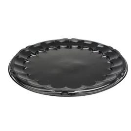 Caterware® Serving Tray 18X0.9 IN HIPS OPS Black Round 50/Case