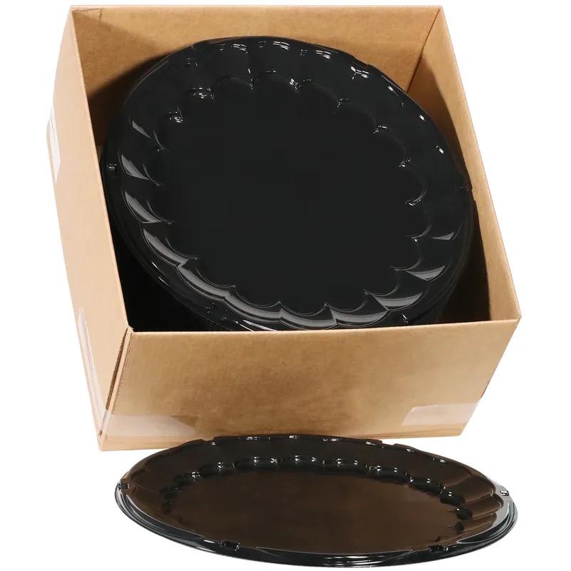 Caterware® Serving Tray 18X0.9 IN HIPS OPS Black Round 50/Case