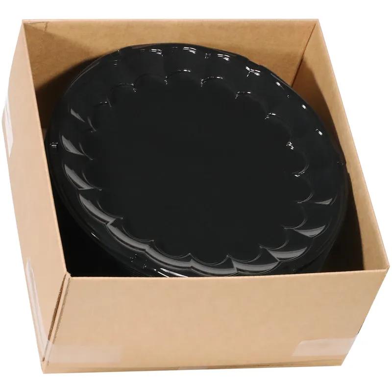 Caterware® Serving Tray 18X0.9 IN HIPS OPS Black Round 50/Case