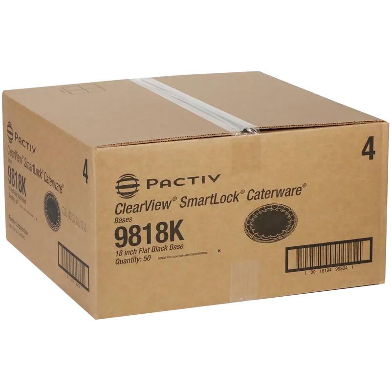 Caterware® Serving Tray 18X0.9 IN HIPS OPS Black Round 50/Case