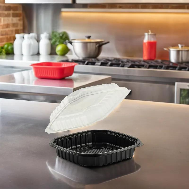 Take-Out Container Hinged With Dome Lid 9.5X10.5 IN PP Anti-Fog 100/Case